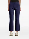 Liviana Conti Mid-rise Flared Trousers In Blue