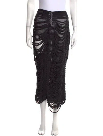 Pre-owned Liviana Conti Mini Skirt In Black