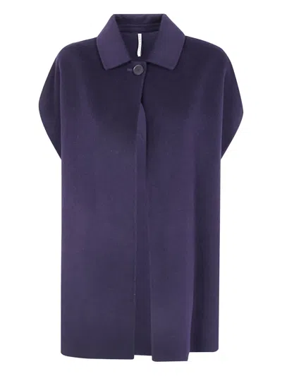 Liviana Conti Nora Collared Cape In Purple