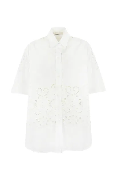 Liviana Conti Oversize Shirt In Sangallo In White