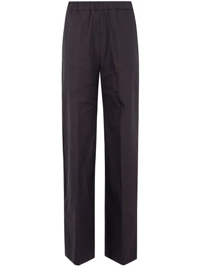 Liviana Conti Julian Elasticated-waistband Wide-leg Trousers In Brown