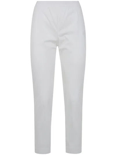Liviana Conti Livi Elasticated-waistband Cotton Trousers In White