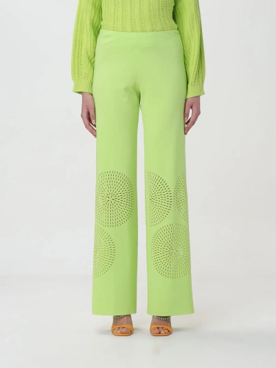 Liviana Conti Trousers  Woman Colour Lime