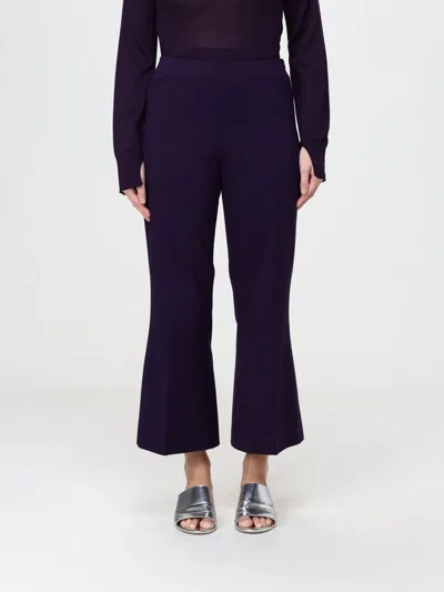 Liviana Conti Lance Pressed-crease Trousers In Purple