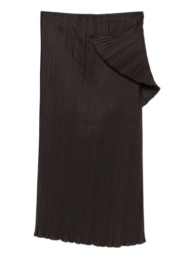 Liviana Conti Plissé Skirt In Black