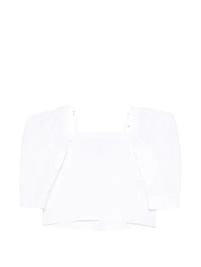 Liviana Conti Puffed-sleeve Blouse In White