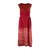 Liviana Conti Red Printed Stretch Poplin Midi Dress In Red