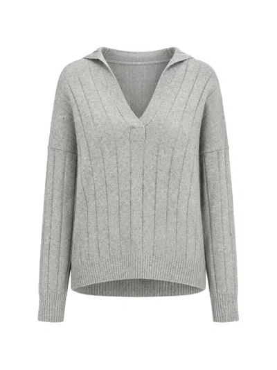 Liviana Conti Ribbed-knit Sweater In Grey