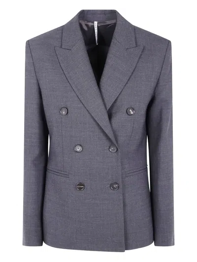 Liviana Conti Roger Double-breasted Blazer In Blue
