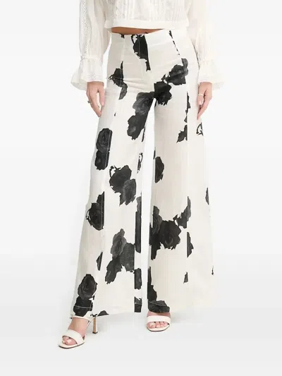 Liviana Conti Rose-print Palazzo Pants In Multi