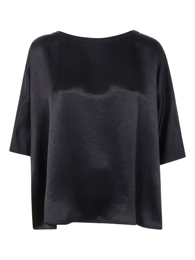 Liviana Conti Satin-finish Blouse In Black