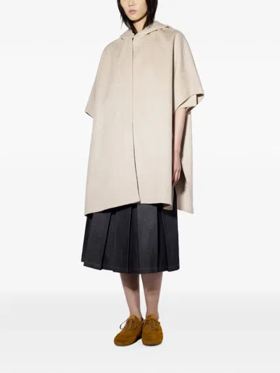 Liviana Conti Scott Hooded Cape Coat In Neutral