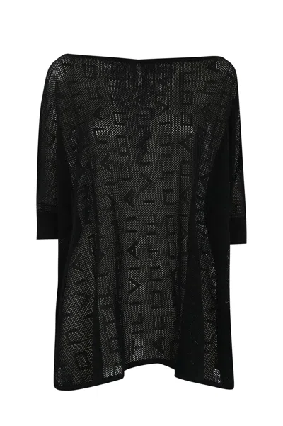 Liviana Conti Selena Mesh Jersey In Black
