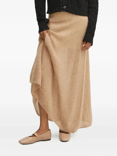 Liviana Conti Sequin-embellished Maxi Skirt In Brown