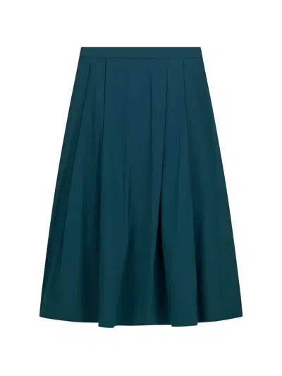 Liviana Conti Seraphine Pleated A-line Midi Skirt In Multi
