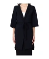 Liviana Conti Short-sleeved Knitted Cardigan In Black