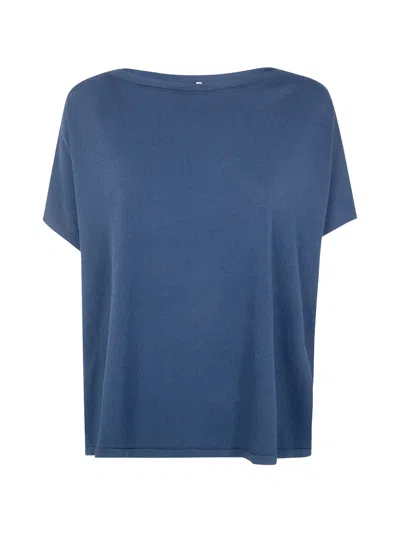 Liviana Conti Shorts-sleeve Sweater In Blue