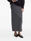 Liviana Conti Side-slit Maxi Skirt In Gray
