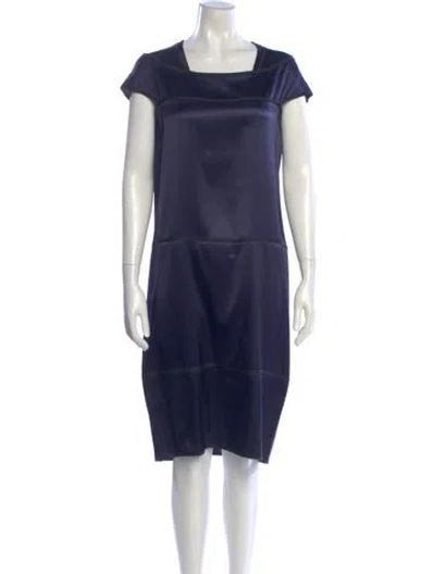 Pre-owned Liviana Conti Silk Knee-length Dress In Blue