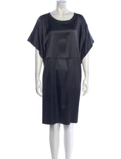 Pre-owned Liviana Conti Silk Knee-length Dress In Blue