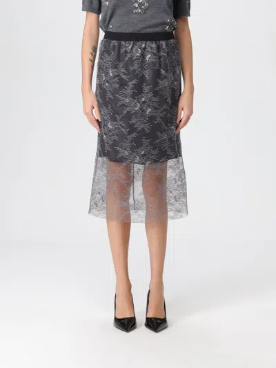 Liviana Conti Skirt  Woman Color Grey In Blue