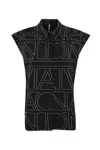 Liviana Conti Sleeveless Shirt With Logo Embroidery In Ricamologo Nero
