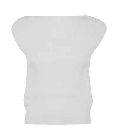 Liviana Conti Sleeveless Sweater In Pumice
