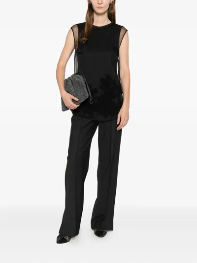 Liviana Conti Slit Trousers In Black