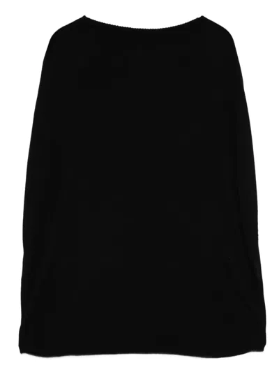 Liviana Conti Solange Knit Boat-neck Wool Jersey In Black