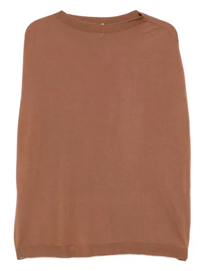 Liviana Conti Solange Knit Boat-neck Wool Jersey In Brown