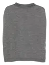 Liviana Conti Solange Round-neck Wool T-shirt In Gray