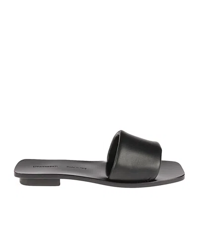 Liviana Conti Square Toed Slippers In Black