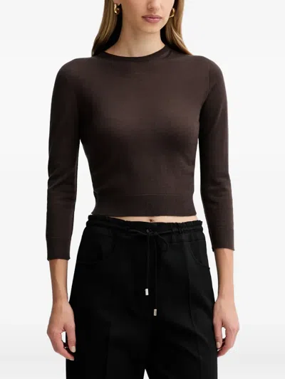 Liviana Conti Stacy Round-neck Top In Brown