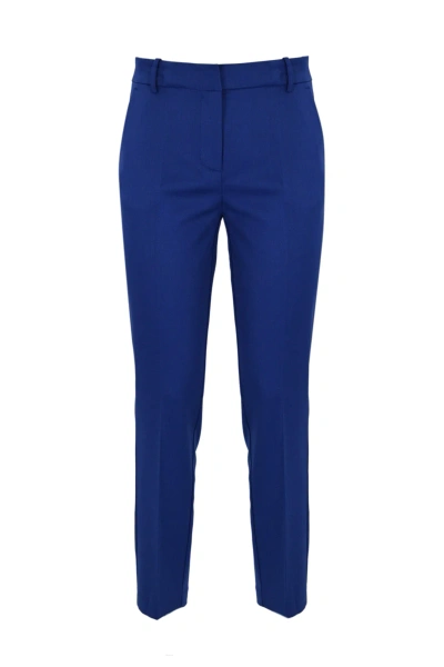 Liviana Conti Straight Trousers In Fresh Wool In Marea