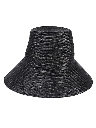 Liviana Conti Straw Bucket Hat In Black