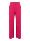 Liviana Conti Stretch Viscose Trousers In Fuchsia