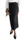 Liviana Conti Skirt With Relief Pattern In Nero Notte