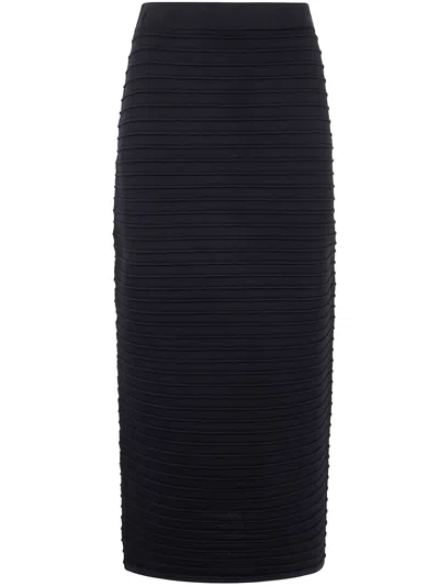 Liviana Conti Stripes Skirt In Black Night
