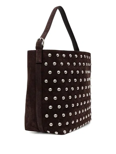 Liviana Conti Studded-embellishment Shoulder Bag In Brown