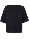 Liviana Conti Jersey T-shirt In Black Night