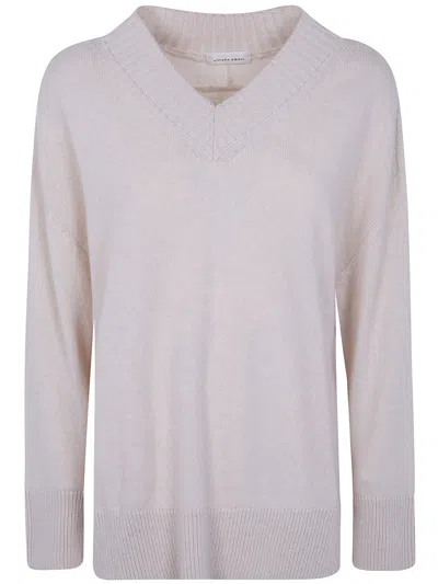 Liviana Conti V-neck Sweater In Neutral