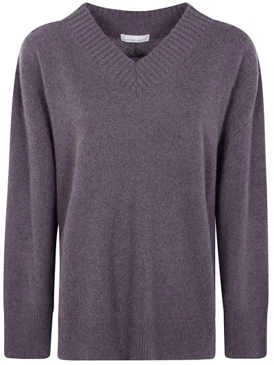 Liviana Conti V-neck Sweater In Purple