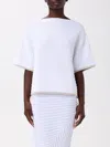 Liviana Conti Relief Pattern Sweater In White