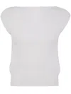 Liviana Conti Sleeveless Sweater In Pumice