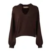 Liviana Conti Sweater With Chain In Brown