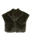 Liviana Conti Sydney Faux-fur Scarf In Green