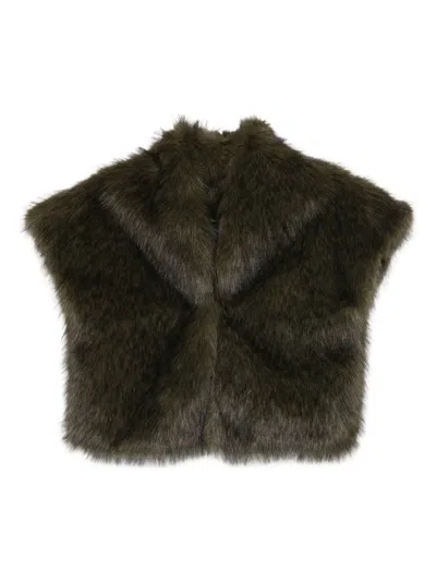 Liviana Conti Sydney Faux-fur Scarf In Green
