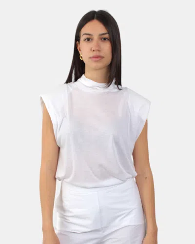 Liviana Conti T-shirt  High Neck - A01-0 White