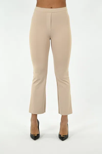 Liviana Conti Tecnosoft Trumpet Trousers In Macadamia