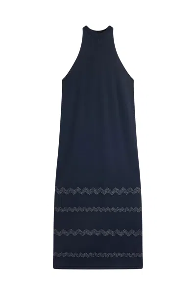 Liviana Conti Textured Dress In Y Notte Nero
